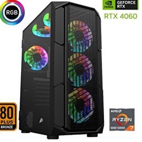 Resim Xaser XSR483 Ryzen 7 5700X 16GB Ram 1tb M.2 Nvme SSD 8gb RTX4060 Ekran Kartı Oyuncu Tavsiye Sistem 
