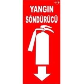 Resim Yıldırım Fosforlu Yangın Tüpü Söndürme Cihazı Levhası Fotolümen Kaplama 12 x 25 cm 