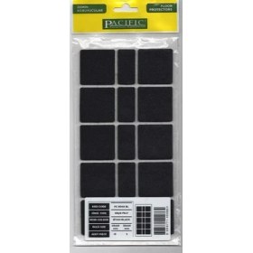 Resim Verto Pacific 6040 Bl Yapışkanlı Keçe 40 mm x 40 mm Siyah 