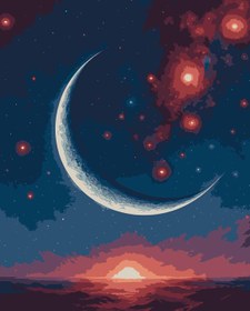 Resim Sayılarla Boyama Seti - Kozmik Gökyüzü - 80x100 