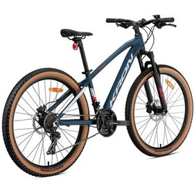 Resim Kron Xc100 Hd 29 Jant 17cm Kadro Mat Lacivert-kırmızı Bisiklet 