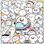 Resim 50 Adet Karikatür Sevimli İfade Graffiti Çıkartma Vinil Etiket Paketi Yetişkin Dekorasyon Bavul Su Şişesi DIY Cep Telefonu Dizüstü Bilgisayar Kaykay Bavul Kask Kendinden Yapışkanlı 