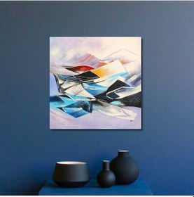 Resim Soyut El Yapımı Yağlı Boya Tablo 95x95cm Hij4049 