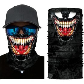 Resim Chaoduo Shop S004 Stili Süper Kahraman Venom Joker Kafatası 3D Dikişsiz Bandana Motosiklet Bisiklete Binme Yarım Yüz Maskesi Buffs Eşarp Kadın Erkek Işlevli Boyun Sıcak (Yurt Dışından) 