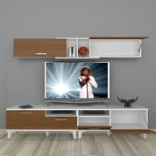 Resim Eko 5220 Mdf Silver Tv Ünitesi Tv Sehpası - Beyaz - Ceviz 