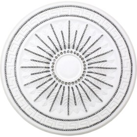 Resim YEDİTEPEOSMANLI Versace Desenli Stopiyer Taşlı Tavan Lamba Göbeği 40 cm 