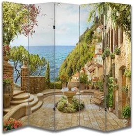 Resim Manzara Temalı Özel Tasarım Paravan Room Divider PRV1277, 180 x 180 