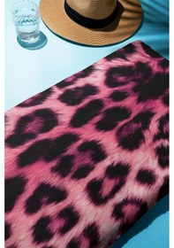 Resim Dijital Baskı Plaj Deniz Havlusu Leopar Desenli Peştamal Hvl0188 Renkli 