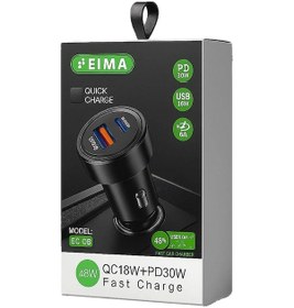 Resim Eıma 48w Oto Şarj Başlığı Qc18w + Pd30w Hızlı Şarj Ec-06 