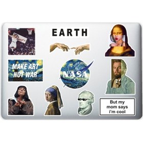 Resim Art Sanat Dekoratif Laptop Notebook Tablet Telefon Sticker Set 06 