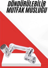 Resim Her Yere Dönebilen Tasarruflu Mutfak Musluk Başlığı Ucu Musluk Ucu Oynar Başlıklı 
