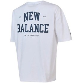 Resim New Balance Lifestyle Mnt1602-wt Erkek Beyaz T-shirt 