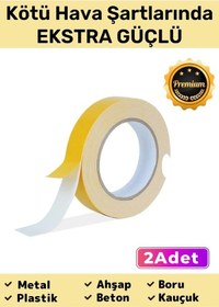 Resim Süper Güçlü Uzun Ömürlü Kuvvetli Yapışkan Kolay İz Bırakmaz Çift Taraflı Köpük Bant 10mt - 2 Adet 