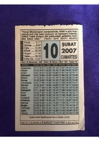 Resim 10 Şubat 2007 Takvim Yaprağı - Nostalji Koleksiyonluk Takvim Yaprağı 