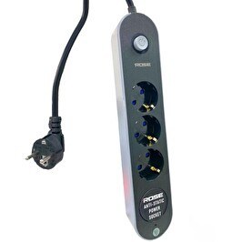 Resim Rose GR-300 3 Metre Kablolu 3'lü Akım Korumalı Grup Priz 