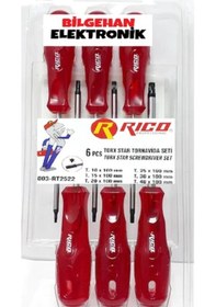 Resim Rıco Profesyonel 6 Parça Torx Tornavida Seti 