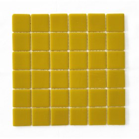 Resim MozaiKristaL Yaşam Alanlarının Tüm Yüzeyleri Için 50x50 Mm Sarı Cam Mozaik. ( 1 Koli = 1 M2 Fiyatıdır ) 