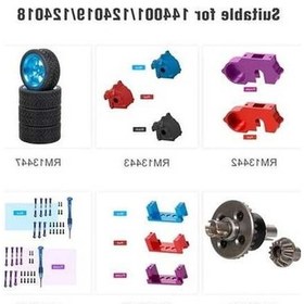 Resim Zyzqstore Alüminyum Pazly Wltoys Servo Rc Montaj Aparatı Geeroyoo Araçlar Mavi/kırmızı/mor 1/14 1/12 
