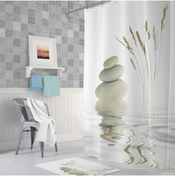 Resim Zethome Tropik Stone And Reed Banyo Duş Perdesi Tek Kanat 1x180x200 