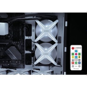 Resim Rampage X12 Kıt Rgb 1200Rpm Beyaz Gaming Oyuncu Kasa Fan Kiti 