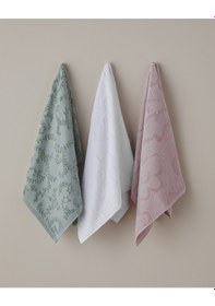 Resim English Home Velvet Bloom Pamuk Yüz Havlusu 50x80 Cm Beyaz Beyaz 