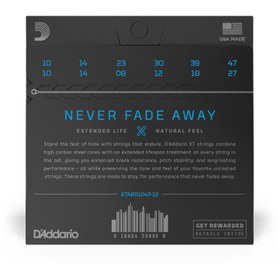 Resim Daddario XTABR1047 Akustik Gitar Tel Seti | 10-47 - XT 80/20 Bronze 