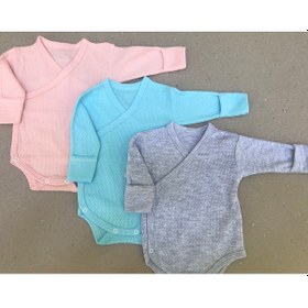 Resim Özdemirli Bebe Özdemirlitekstil Bebelino Çıtçıtlı Badi Kruvaze (3'Lü Paket) (456577579) Çok Renkli 