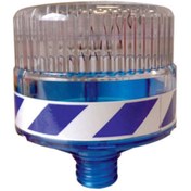 Resim İleri Trafik Solar Flaşörlü Uyarı Lambası (Mavi) 