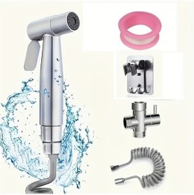 Resim Dashanshop Çok Fonksiyonlu G1/2 Bağlantılı Duş Seti 304 Sprey Tabanca Alüminyum Koltuk Abs Distribütör 
