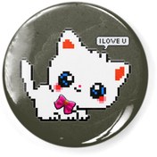 Resim Fizello 8bit Cat Buton Rozet 