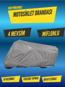 Resim Dolphinangel Honda Nx 250 Motor Çadırı Miflonlu Premium 4 Mevsim Koruma Gri 