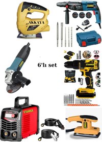 Resim STANWER germany Invertör Kaynak Kırıcı Delici Şarjlı Matkap Dekupaj zımpara Spiral Pro 6'lı Set 