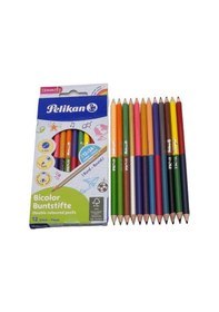 Resim Pelikan Kuru Boya Çift Uçlu 12 Li Çift Taraflı Kuru Boya Kalemi 24 Renk 