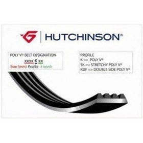 Resim HUTCHINSON 6PK1636 V Kayışı Megane 95-99 Laguna I 2.0 16V Ac 
