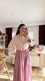 Resim Her bedene uyum sağlayan gül kurusu Şalvar pantolon - Standart 