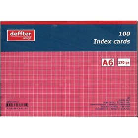 Resim Deffter A6 Kareli Index Kartı Pembe 