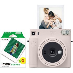 Resim Fujifilm Instax SQ1 Beyaz Fotoğraf Makinesi ve 20'li Kare Film 