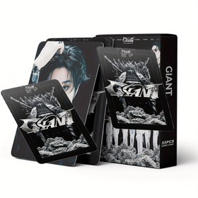 Resim 55 adet Kore Dalga Serseri Dev Erkek Orkestrası Destek LOMO Kartı KPOP Erkek Grup Koleksiyonu Kartpostalları 