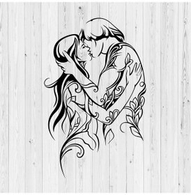 Resim Romantik Yatak Odası Tabloları Öpüşen Çift Temalı Metal Tablo 