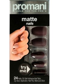 Resim Promani Matte Takma Tırnak Kiti Koyu Bordo 