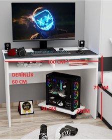 Resim KONAK EV EŞYALARI Bilbo Çalışma Masası,MDF,Oyuncu Masası,Gamer Masa 