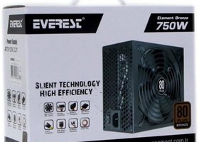 Resim Power Supply Btx-750-1 750W 80Plus Bronze Everest 14Cm/6Sata 