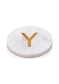 Resim The Mia Mermer Bardak Altlığı Y Beyaz 