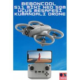 Resim Beboncool S11 Mini Neo 50M Uçuş Mesafesi Kumandalı Drone 