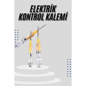 Resim Aesco Kontrol Kalemi Çift Taraflı Uçlu Elektrik Akım Test Cihazı 