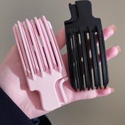 Resim Tekli Yükseltilmiş Kök Kaldırıcı Saç Tarağı Ergonomik Tutuşlu - Yüksek Taç Üstlü Hacim Veren Şekillendirme Aracı için Perçemler ve Tokalar, Kaymaz Dikdörtgen Saplı, Elde Yıkanabilir (Pembe/Mor/Siyah) 