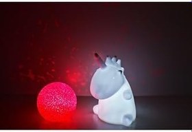 Resim Tek Boynuzlu Unicorn ve Kırmızı Yansımalı Küre Gece Lambası 