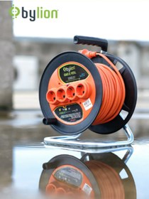 Resim Bylion 20 Metre 3x1,5mm Kablolu Seyyar Makaralı Işıklı 4'lü Uzatma Kablosu Ttr-cca 