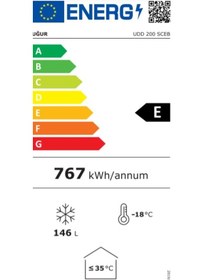 Resim Uğur UDD 200 SCEB 109 LT Bombe Camlı Muhafaza Dolabı 