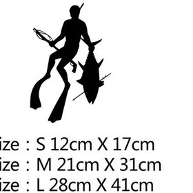 Resim N453-boyutu S-6-gri-moda Mızrak Balıkçılık Dalış Zıpkın lar Ussr Eğlenceli Vinil Araba-şekillendirici Araba Etiket Ç 